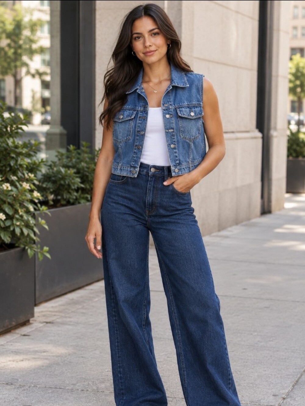 Levi's VTG Blue Denim Vest Large